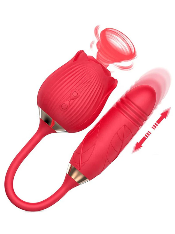 NOXXX Titreşimli İtme Hareketli Rose Vibratör